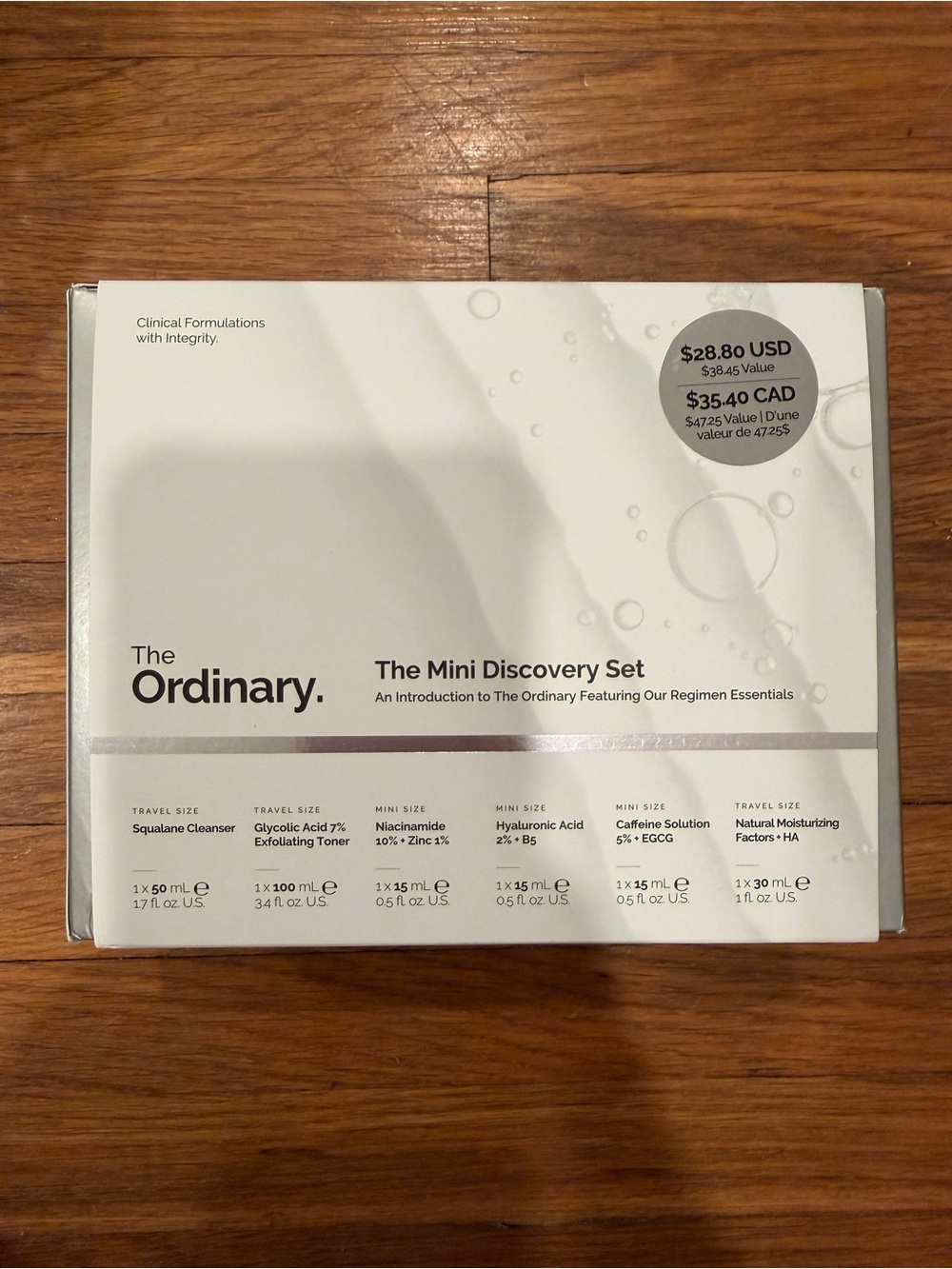 The Ordinary Mini Discovery Set — White Packaging